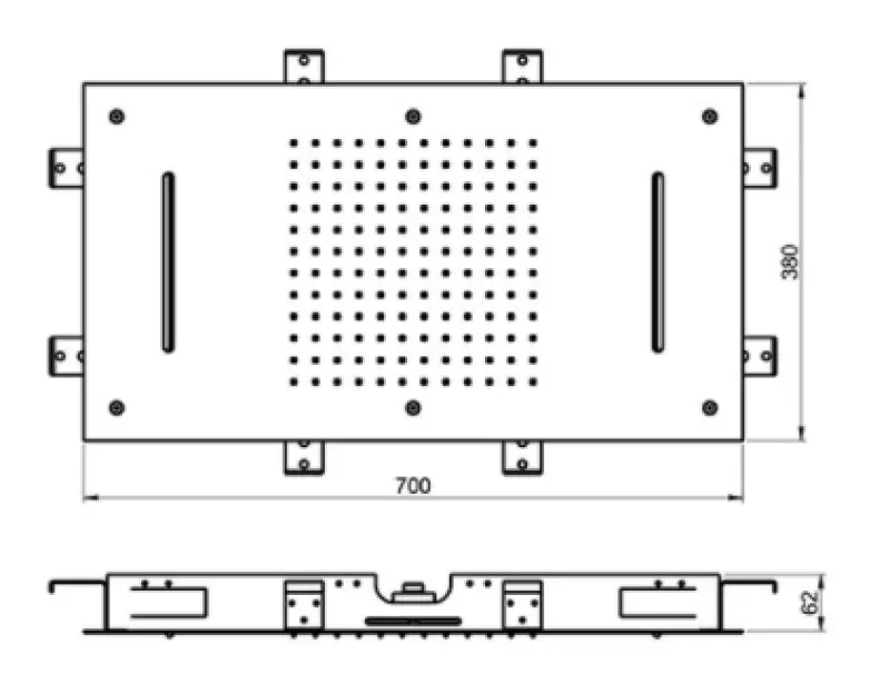 SB Temptation XXL dešťová sprcha vestavná obdélníková 2-proudová PVD Gun Metal 1208955709