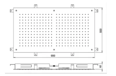 SB Temptation Built-in Rectangular Rain Shower 900x500mm PVD Gold 1208955715