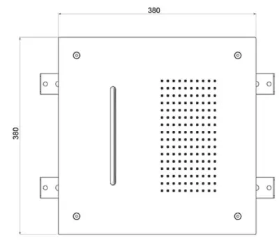SB Square Built-in Rain Shower 2-jet PVD Gold 1208955759