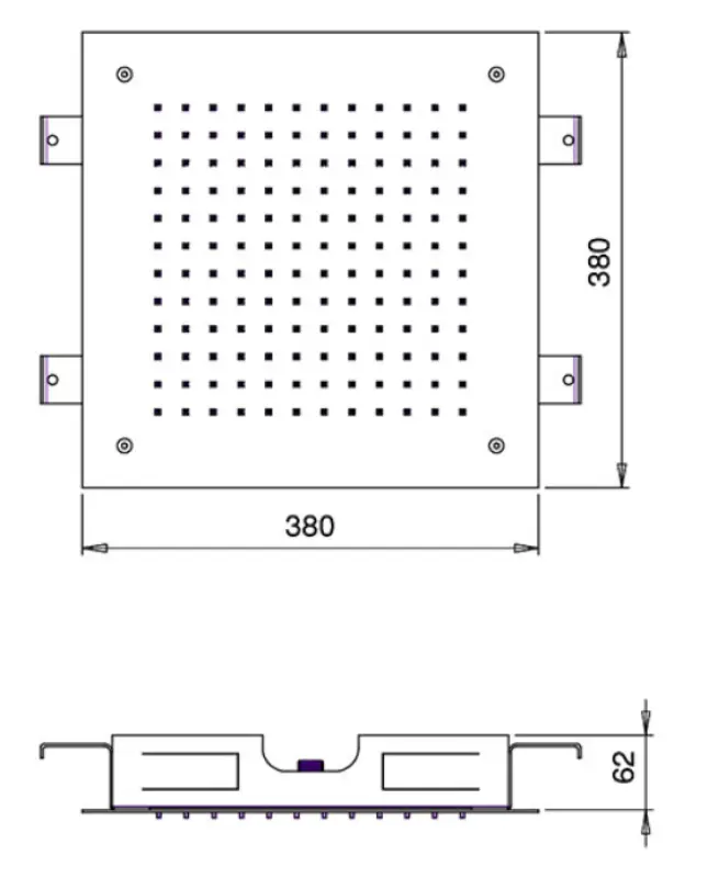 SB Temptation Sprchová hlavice hranatá 38x38cm Matná bílá 1208955762