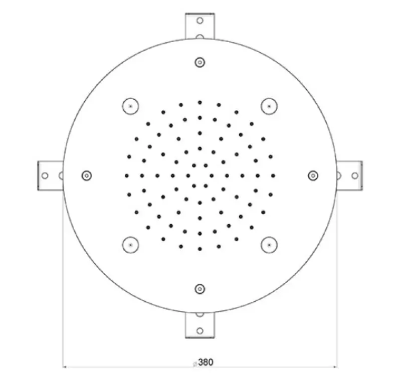 SB Round Mist Dešťová sprcha vestavěná PVD Gun Metal 1208955796