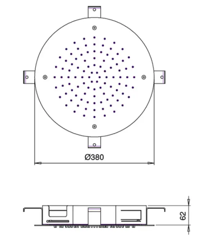SB Round Temptation vestavěná dešťová sprcha 38 cm PVD měď 1208955802