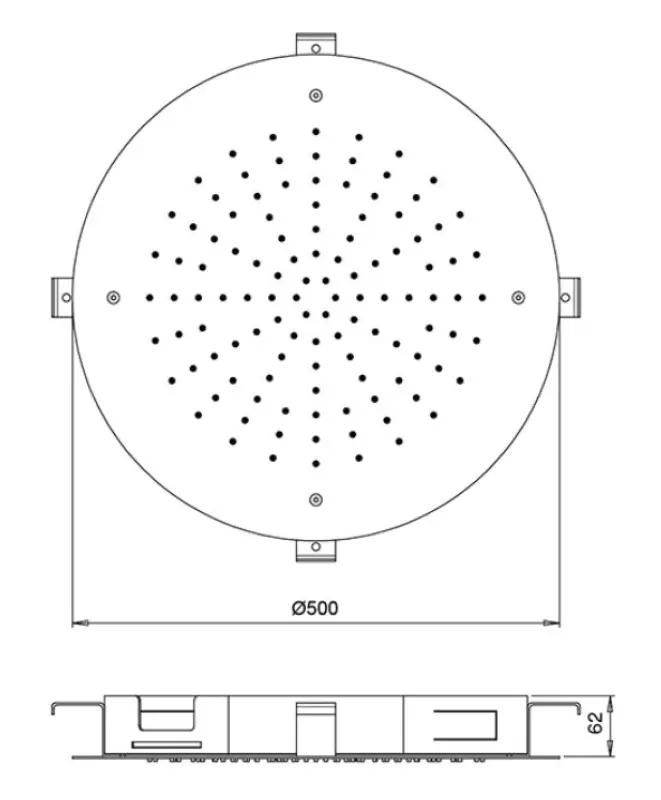 SB Round Temptation vestavěná dešťová sprcha 50 cm matná bílá 1208955807