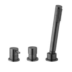 Waterevolution Flow 3-otvorová baterie pro montáž na okraj vany PVD Gun Metal T138SBGME