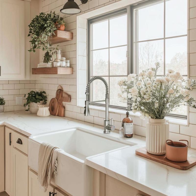 Quadri Derby kuchyňská směšovací baterie s flexibilním výtokem a sprchou se 2 typy proudění, chrom 1208955915