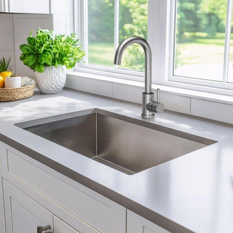 Quadri Coventry kuchyňská baterie matný chrom s otočným výtokem 1208956032