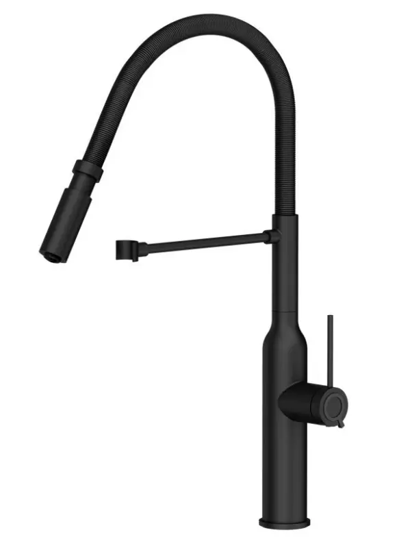 Quadri Stamford vysoká kuchyňská baterie s flexibilním výtokem matná černá 1208956079