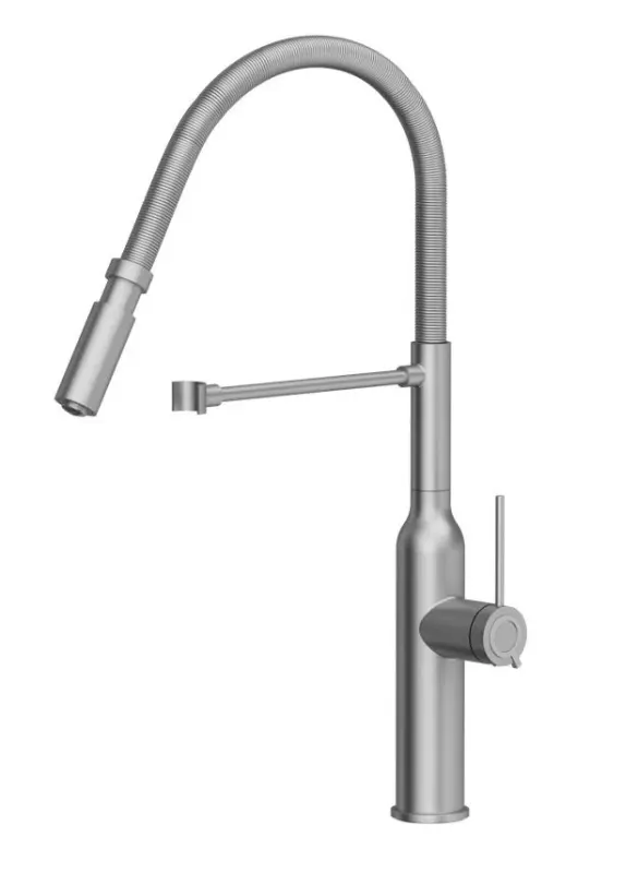 Quadri Stamford vysoká kuchyňská baterie s flexibilním výtokem, nerezová ocel 1208956080