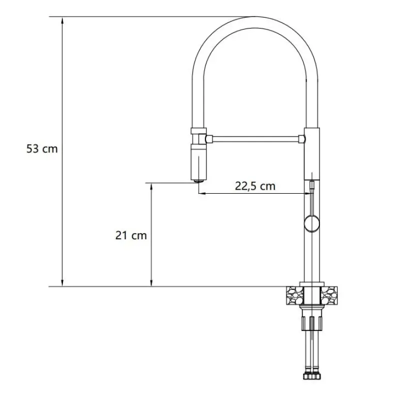 Quadri Brighton kuchyňská baterie gun metal s ohebným výtokem černá 1208956104