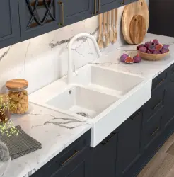Quadri Ministr Dvojitý dřez bílý venkovský model 90x62cm 1208956327
