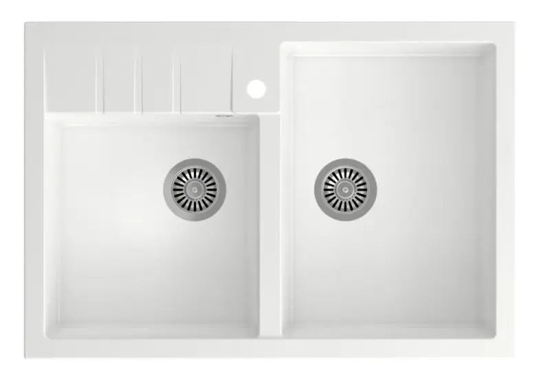 Quadri Ministr Dvojitý dřez bílý venkovský model 90x62cm 1208956327