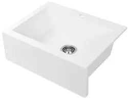 Aquadesign Farmhouse mezi nebo na pracovní desku granitový dřez bílý 58x49cm 1208956331