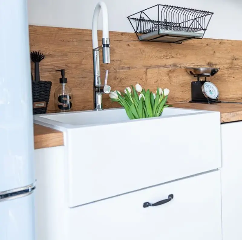 Aquadesign Farmhouse mezi nebo na pracovní desku granitový dřez bílý 58x49cm 1208956331