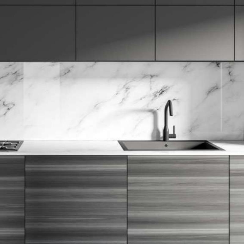 Bílý dřez 40x40 cm, pro montáž pod, na nebo do roviny s nerezovou zátkou 1208956392