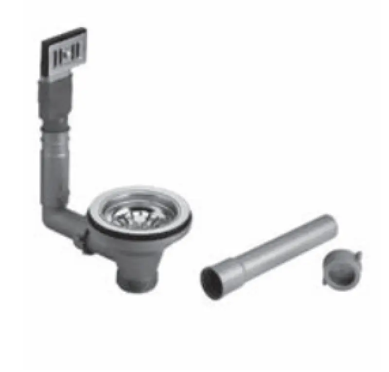 PB klasická mosaz přírodní (patinovaná) odtoková sada s přepadem pro kuchyňský dřez a uzavíratelný sítkový ventil 1208956479