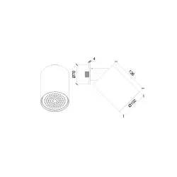 SB Round Beam sprchová hlavice 10 cm chrom 1208956696