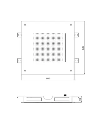 SB Square 316 Built-in Rain Shower Velvet Temptation and Waterfall Brushed PVD Brass 1208956752