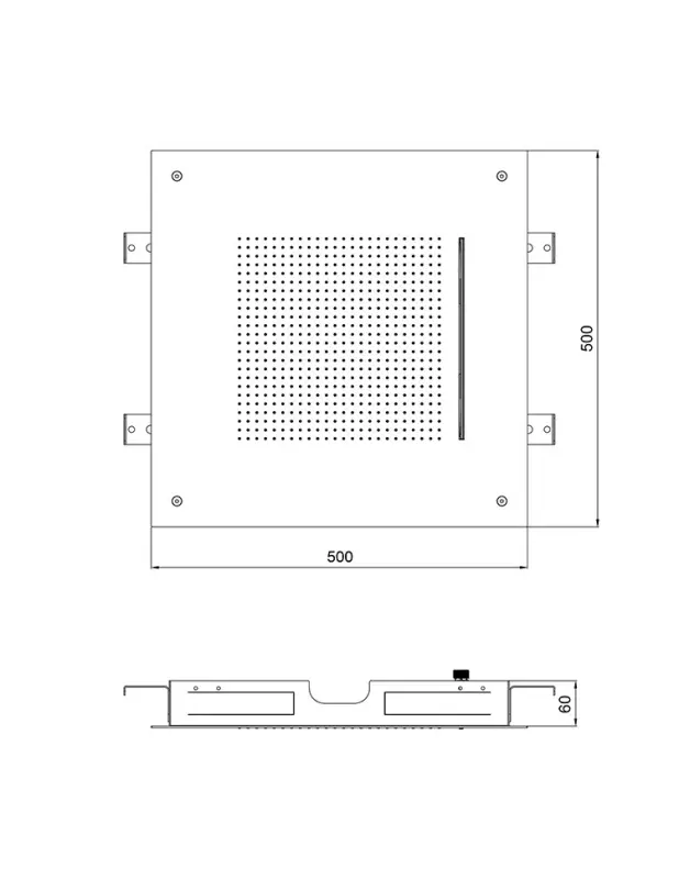 SB Square 316 Vestavěná dešťová sprcha Velvet Temptation a vodopád kartáčovaný PVD gun metal 1208956753