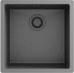 Ausmann Turt dřez z gun metal PVD NANO 40x40 spodní montáž plochá montáž a horní montáž 1208956946