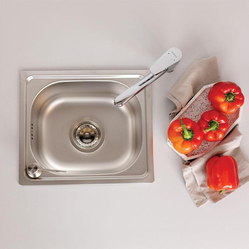 Ausmann Basic malý nerezový umyvadlo na pracovní desku 33x38 cm včetně sifonu 1208956972