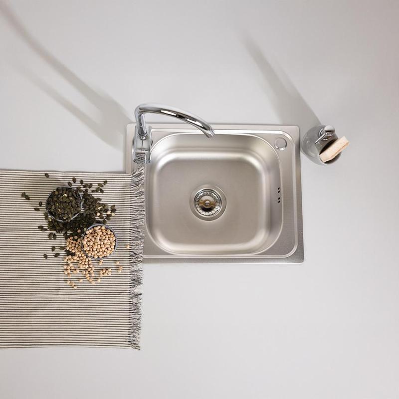 Ausmann Basic lněný vzor nerezová vestavná dřez 50x40 cm včetně sifonu 1208956977