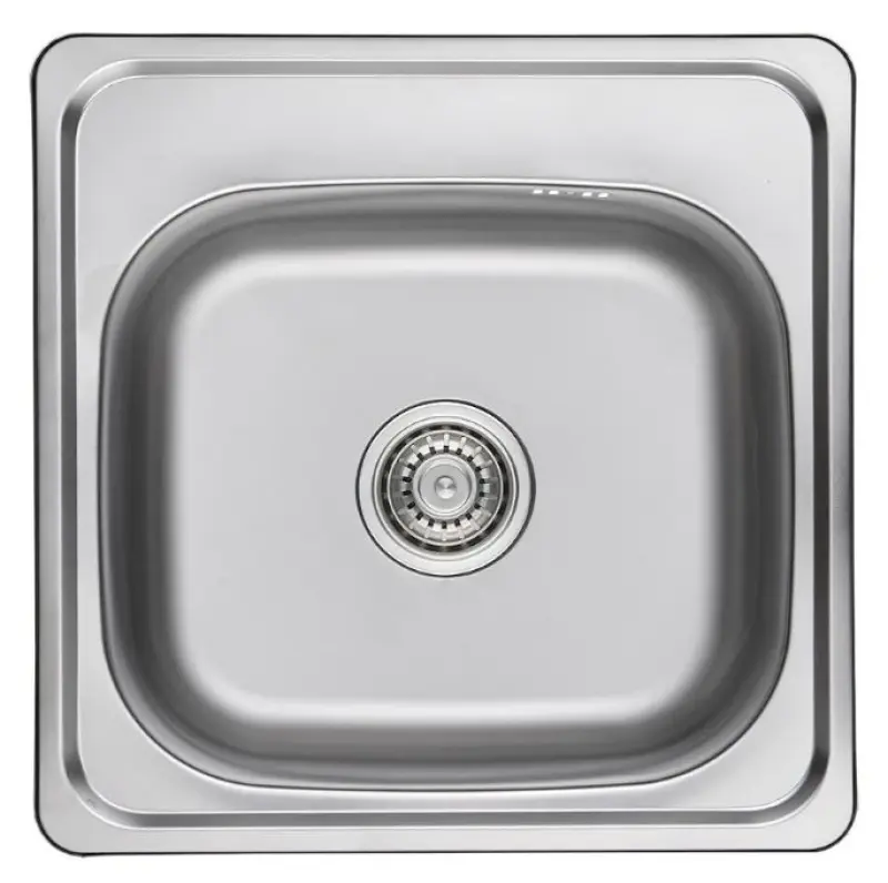 Ausmann Basic nerezový vestavný dřez 48x48 cm s otvorem pro baterii včetně sifonu 1208957000