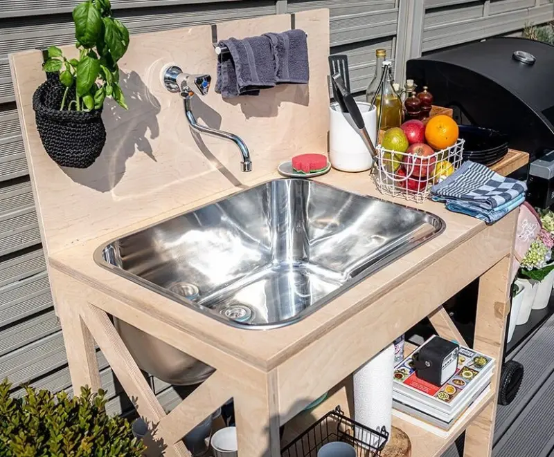 Aquadesign Utility odtokový žlab 55 x 45 cm do kuchyňského koutu nebo garáže, včetně držáků 1208957003