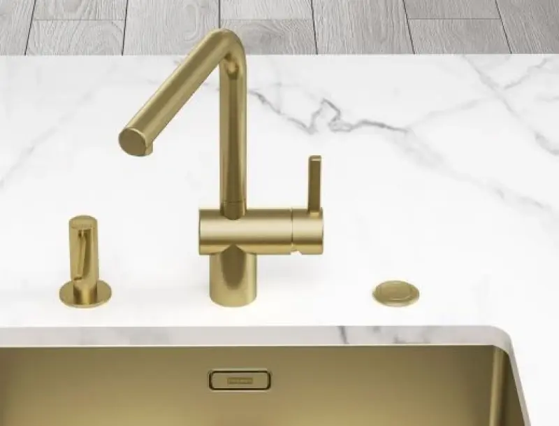 Franke Mythos Masterpiece BXM 210.50 PVD Zlatý Dřez 500x410mm Vestavný a Podstavný 127.0674.362