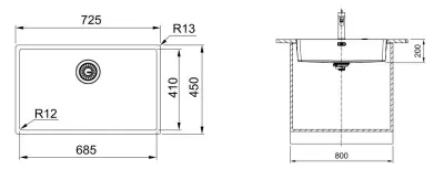 Franke Mythos Masterpiece BXM 210.68 Large PVD Copper 685x410mm Flushmount and Undermount Sink 127.0674.535