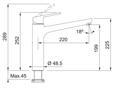 Franke Lift matná černá kuchyňská baterie s otočným výtokem 115.0621.667