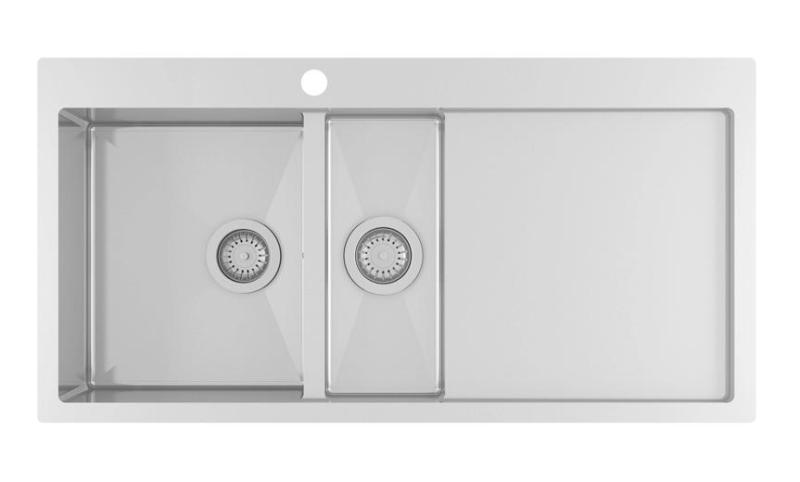Ausmann Oder Blue 1,5 nerezový dřez 100x51cm pro zapuštěnou a vestavnou montáž s odkapávací plochou 1208957128
