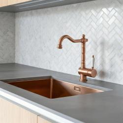 Edward Nostalgická kuchyňská baterie s otočným výtokem měděná klasická 1208957130
