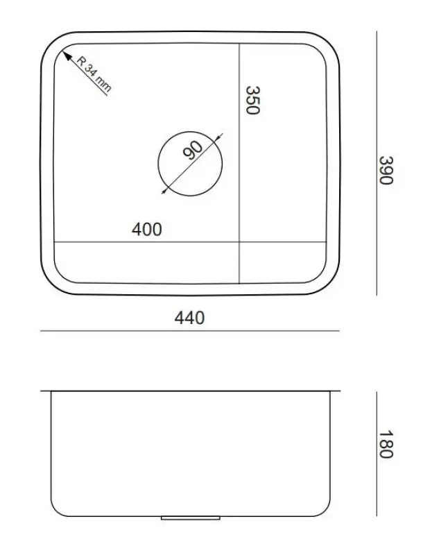 Aquadesign Oxford měděný PVD nerezový dřez 40x35cm spodní montáž 1208957202
