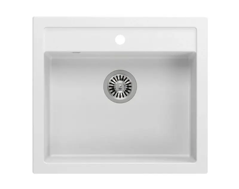 Quadri Farmhouse venkovský mezi nebo na desku žulový dřez matná bílá 595x540mm 1208957209