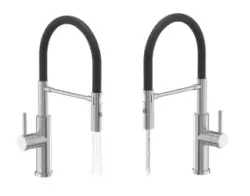 Quadri Chester kuchyňská baterie s flexibilním výtokem a sprchou se 2 typy proudů RVS 1208957226