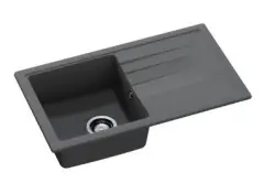 GraniteMy Smart extra mělký granitový vestavný černý dřez 76x44cm s odkapávačem oboustranný 1208957353