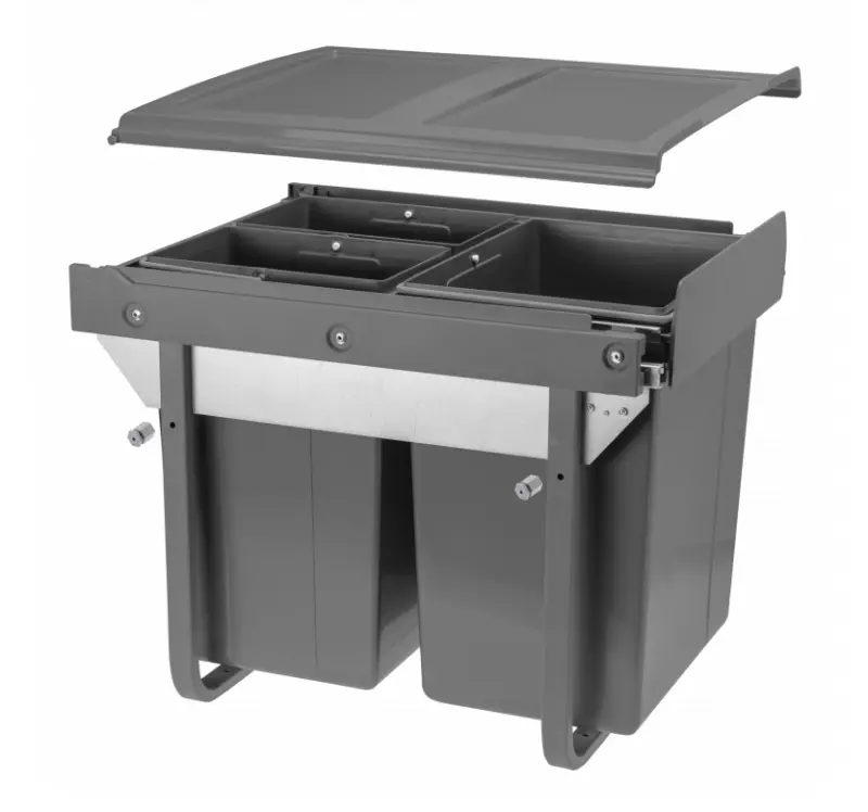 Garbi Sorter S-45-3 vestavěný odpadkový systém se 3 koši 1 x 20 a 2 x 10 litrů 1208957366