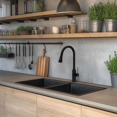 Franke Maris MRG 220/120-35-35 Fragranite černé vydání matný černý dvojitý dřez pro rovnou montáž