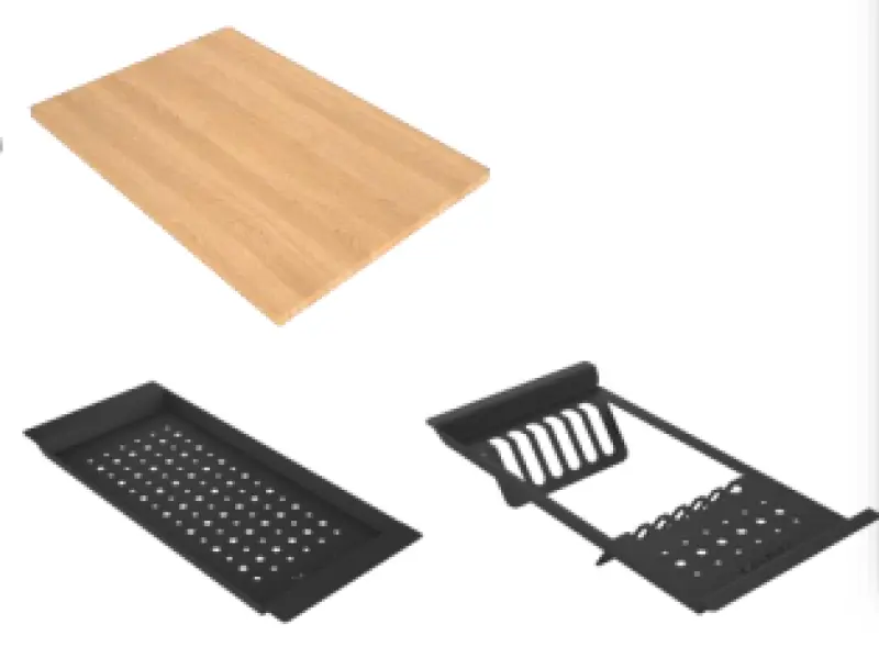 GraniteMy Limited velký 1,5 granitový dřez na pracovní desku a pod pracovní desku černý včetně příslušenství 76x48 cm 1208957389