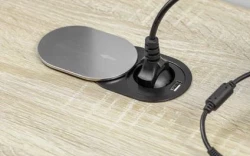 Indux Slide vestavná kuchyňská zásuvka Penaarde v pracovní desce s USB a zásuvkou barva nerez 1208957392