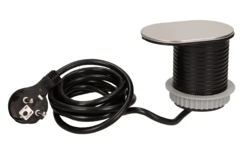 Indux Slide vestavná kuchyňská zásuvka Penaarde v pracovní desce s USB a zásuvkou barva nerez 1208957392