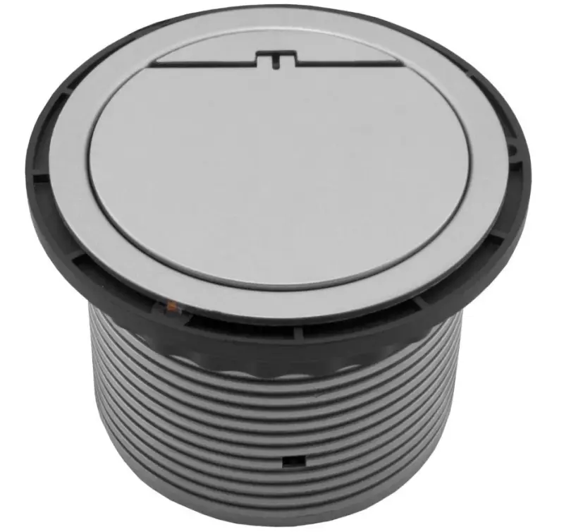 Indux Cover vestavná zásuvka se stříbrným ochranným kontaktem do pracovní desky s 2 USB porty 1208957397