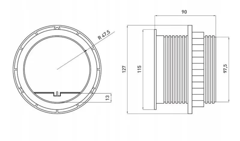 Indux Cover vestavná zásuvka se stříbrným ochranným kontaktem do pracovní desky s 2 USB porty 1208957397