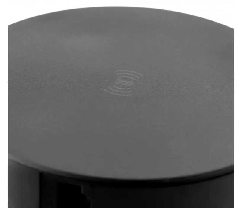 Indux Push výsuvná zásuvka s uzemněním do kuchyňské desky černá s 4 zásuvkami, 2 x USB, 2 x RJ45 a bezdrátovým nabíjením 1208957420