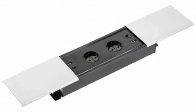 Indux Slide max vestavná kuchyňská zásuvka do pracovní desky s USB-A, HDMI, RJ45 a USB-C, matně bílá barva 1208957429
