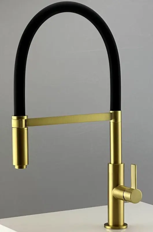 Ausmann Lavea zlatá kuchyňská baterie PVD zlato s otočným a flexibilním výtokem 1208957436