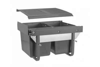 Garbi Sorter S-45-2-15 vestavěný kuchyňský odpadkový koš se 2 x 15 litrovými nádobami extra nízký 1208957444