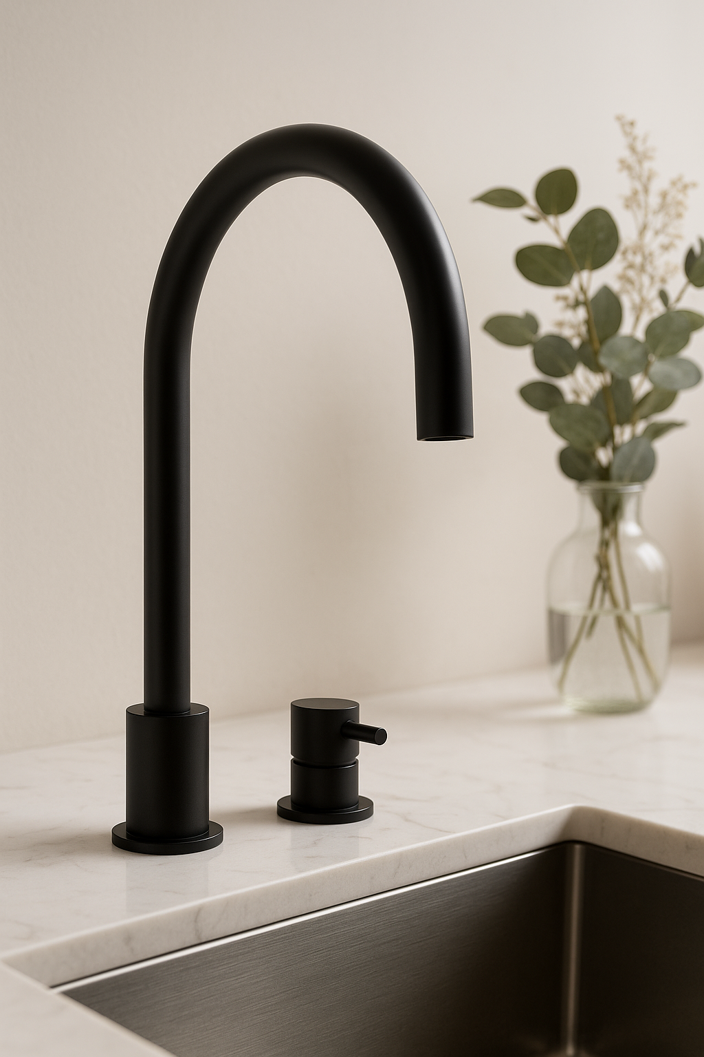Waterevolution Flow 2-otvorová kuchyňská baterie matná černá T151PR