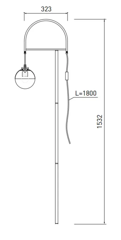 Deco Abies mosazná zlatá stojací lampa s černým mramorovým podstavcem 7573