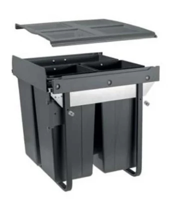 Garbi Carrier C-60-3-H vestavěný odpadkový systém s vlastními vodítky a 3 odpadkovými koši 1 x 34 + 2 x 17 litrů 1208957470